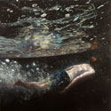 Painting of boy swimming underwater. (thumb)