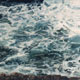 Painting of rough water.