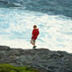Painting of Boy on the coast of Newfoundland