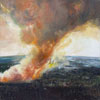 Painting of smoke from new forest fire