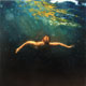 Painting of boy swimming underwater