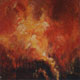 Painting of forest burning