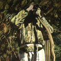 Painting of hunter with longbow