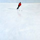 Painting of skater on Lake Ontario